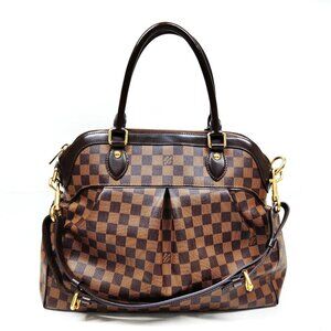 Authentic Louis Vuitton Trevi GM Ebene Brown Damier Hand Bag mn825-011326